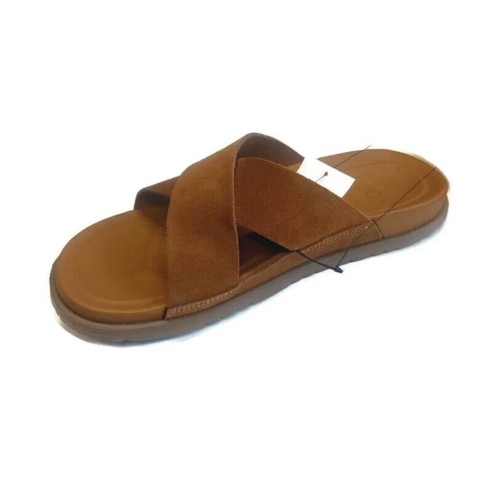 UGG Wainscott Slide Mens Size 9 Casual Sandal Chestnut Brown 1124902 - Picture 3 of 8
